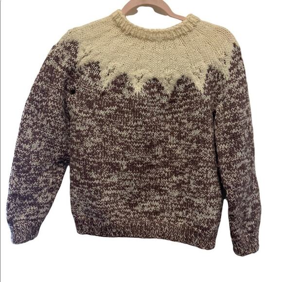 Beautiful handmade knitted ski sweater! Gorgeous detail and nice and cozy! Sz S - Picture 1 of 6